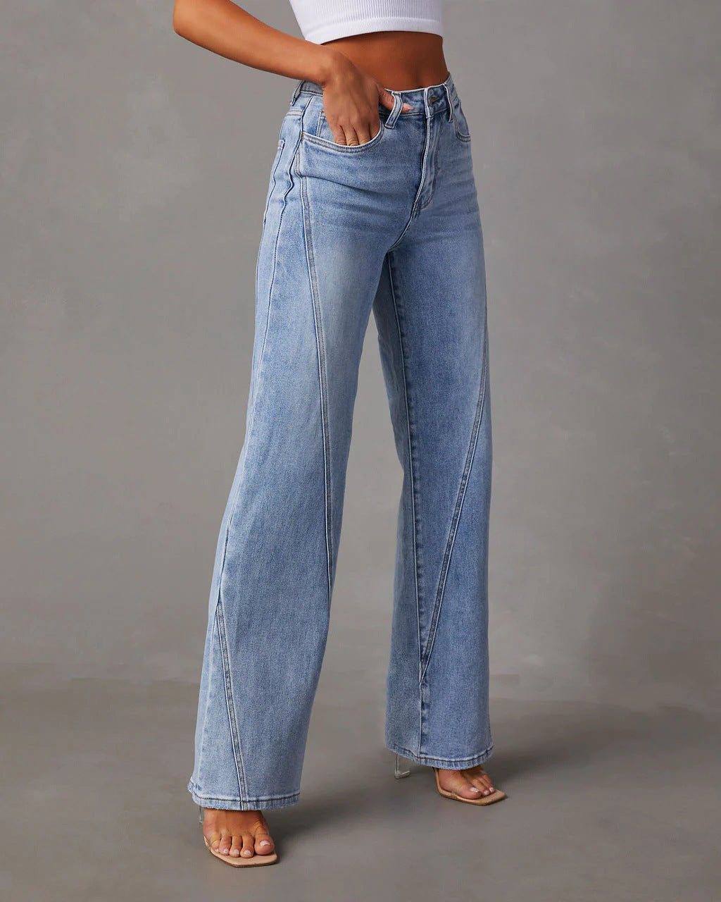 Rhian - Trendige, locker geschnittene Denim-Hose