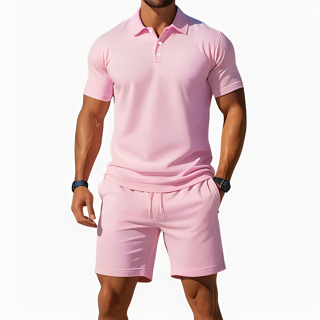 Aldrin - Trendiges Polo- und Short-Set für Männer