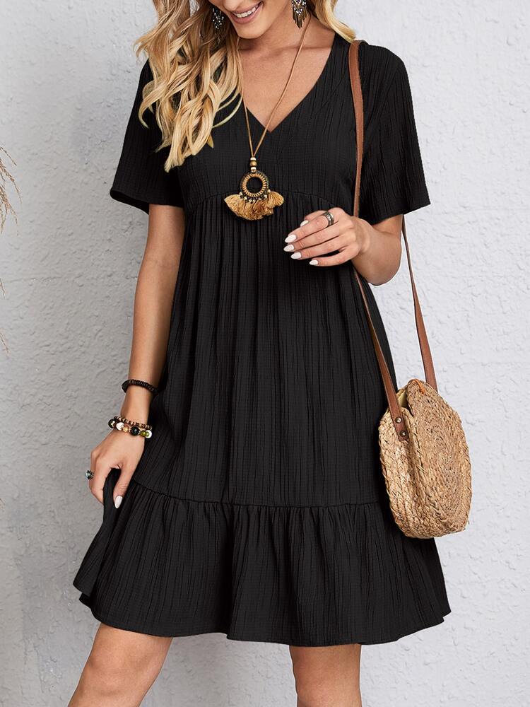 Rosie - Klassisches V-Ausschnitt-Kleid