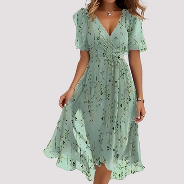 Rebecca - Damen-Midikleid mit elegantem Blumenmuster