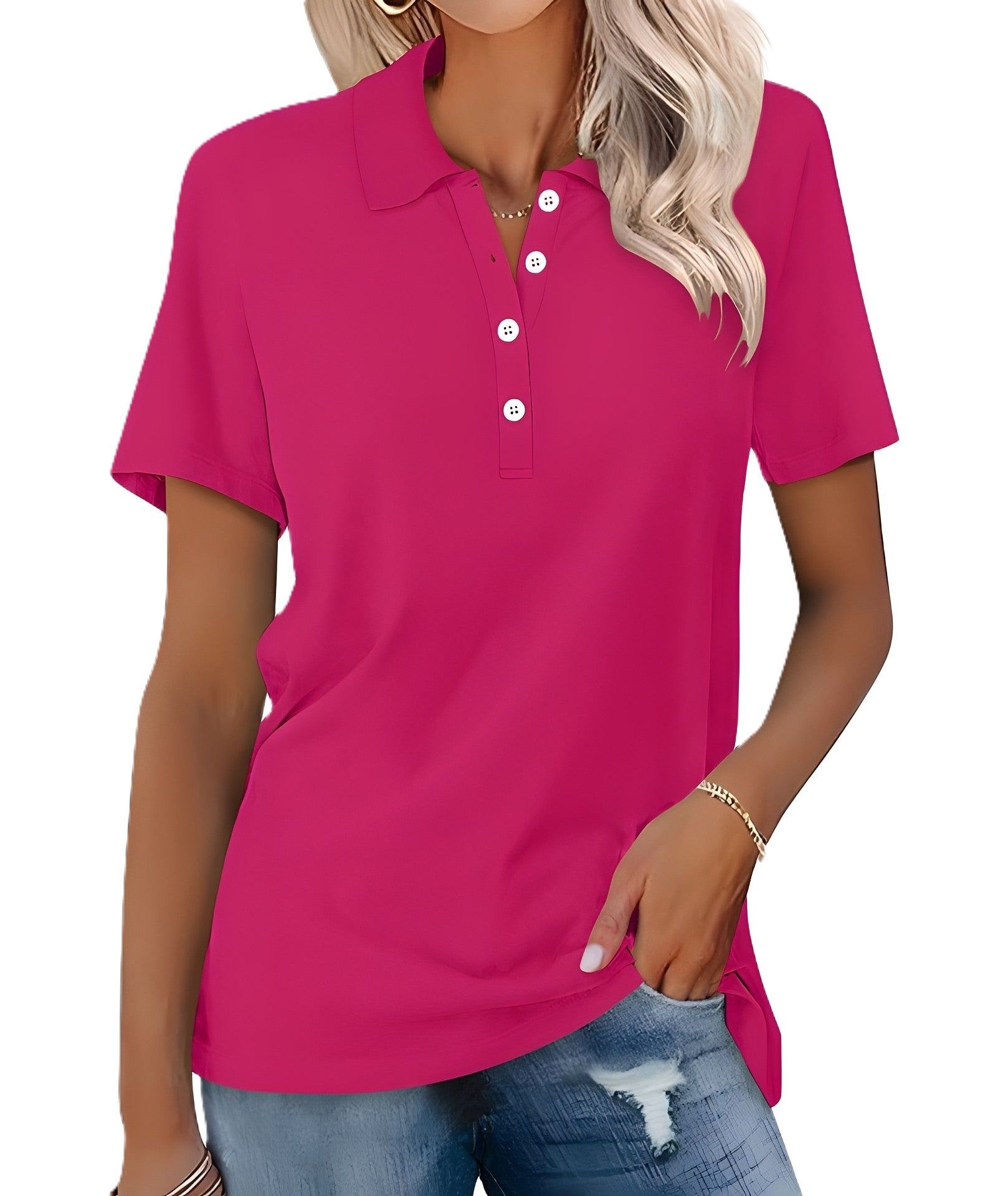Amanda - Damen-Poloshirt mit kurzen Ärmeln für bequemen Tragekomfort