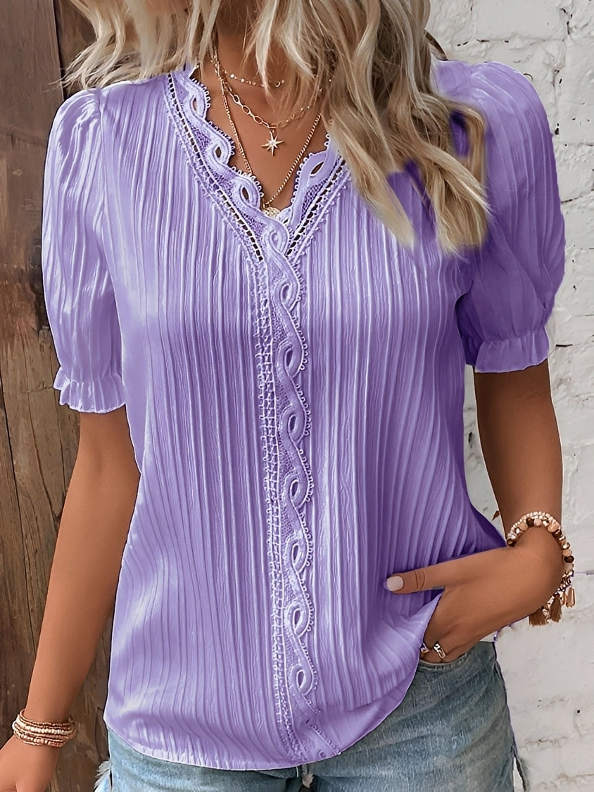 Kristina - Modische V-Ausschnitt-Bluse für Damen