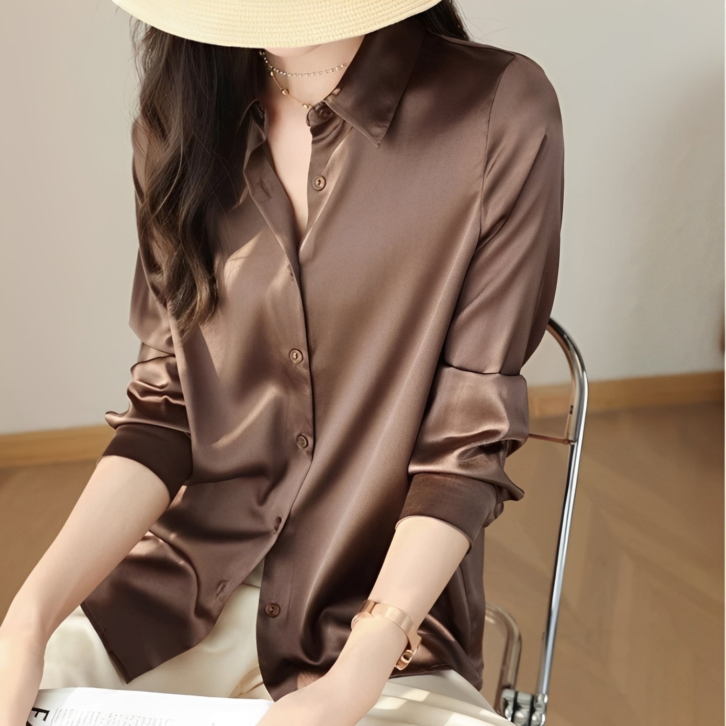 Annalise - Stilvolle Damenbluse mit Knopfleiste