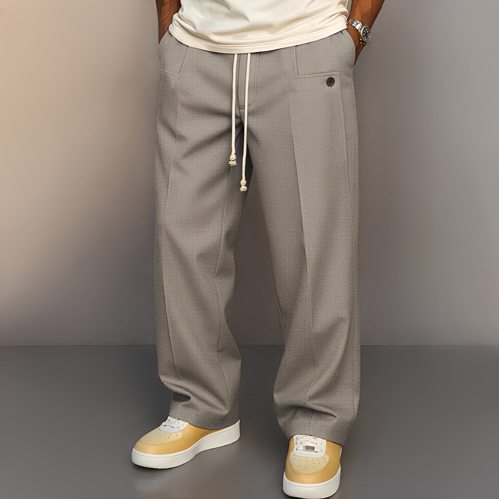 Conor - Lässige Hose für Herren mit geradem Schnitt und Kordelzug