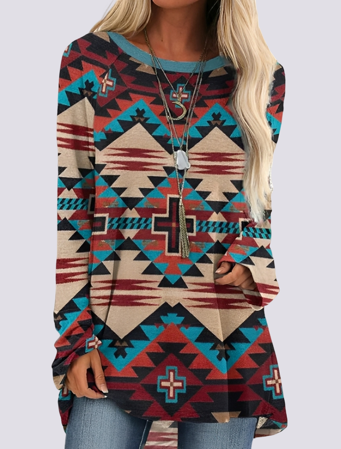 Monica - Trendiges Ethno-Hemdkleid