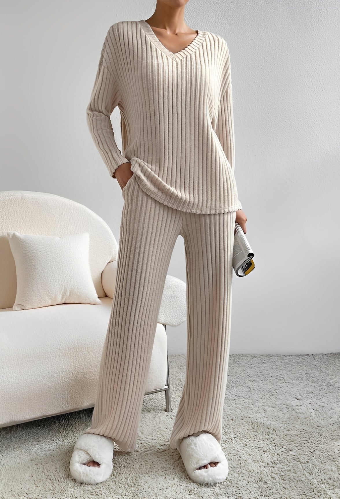 Niki - Lockeres gestreiftes Outfit-Set