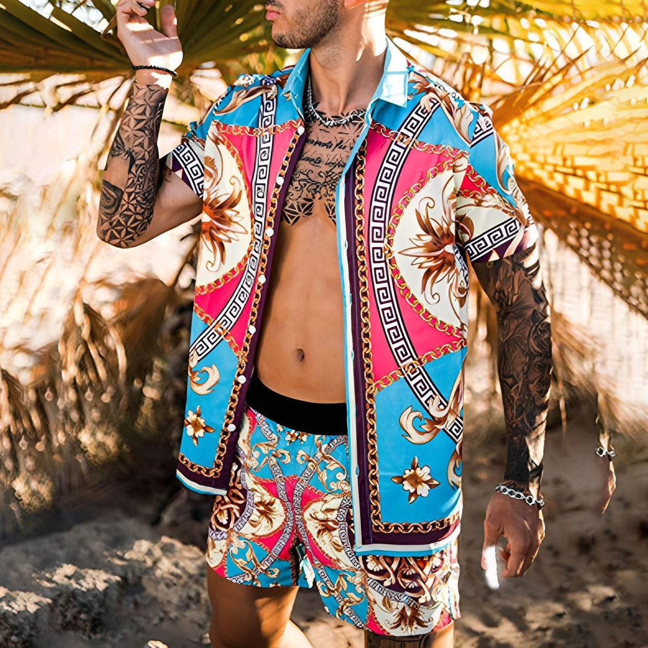 Lucas - Stilvolles Hawaiihemd-Set für Herren