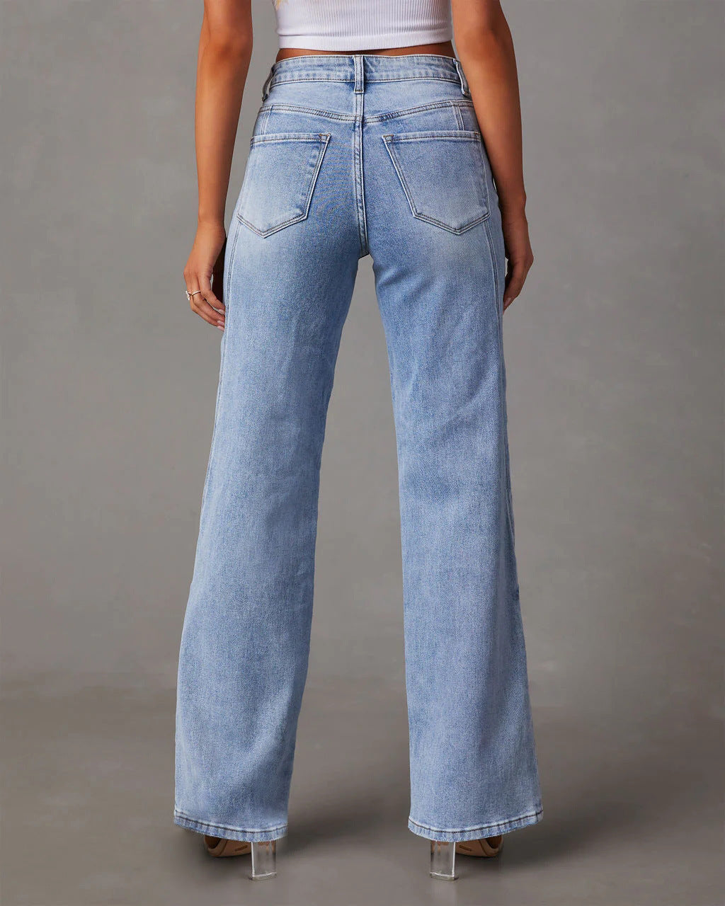 Rhian - Trendige, locker geschnittene Denim-Hose