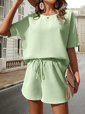 Evie - Lässiges Waffel-Outfit-Set für Damen
