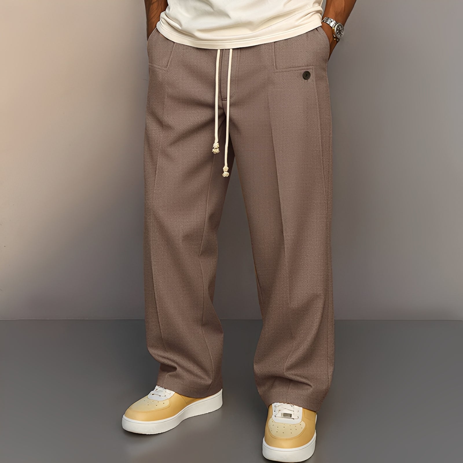 Conor - Lässige Hose für Herren mit geradem Schnitt und Kordelzug