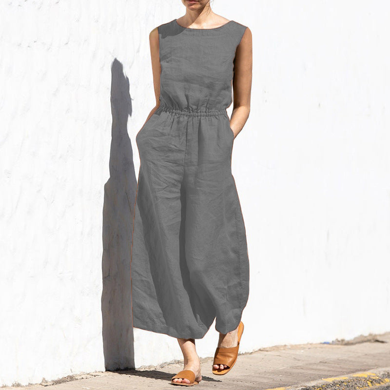 Angela - Lässiger ärmelloser Damenjumpsuit