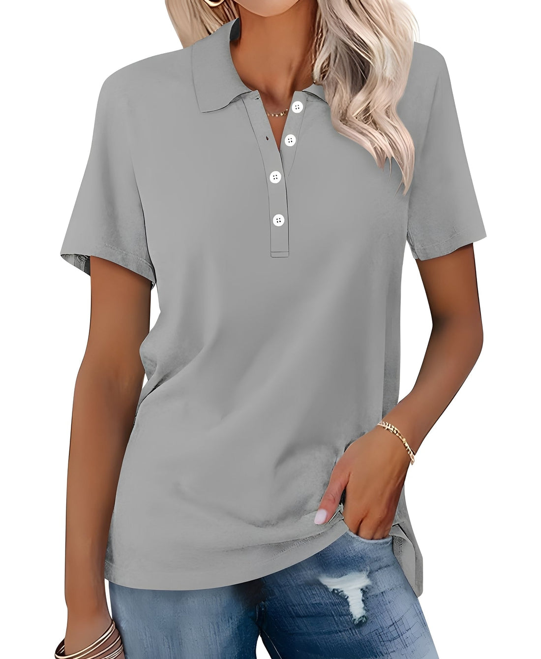 Amanda - Damen-Poloshirt mit kurzen Ärmeln für bequemen Tragekomfort