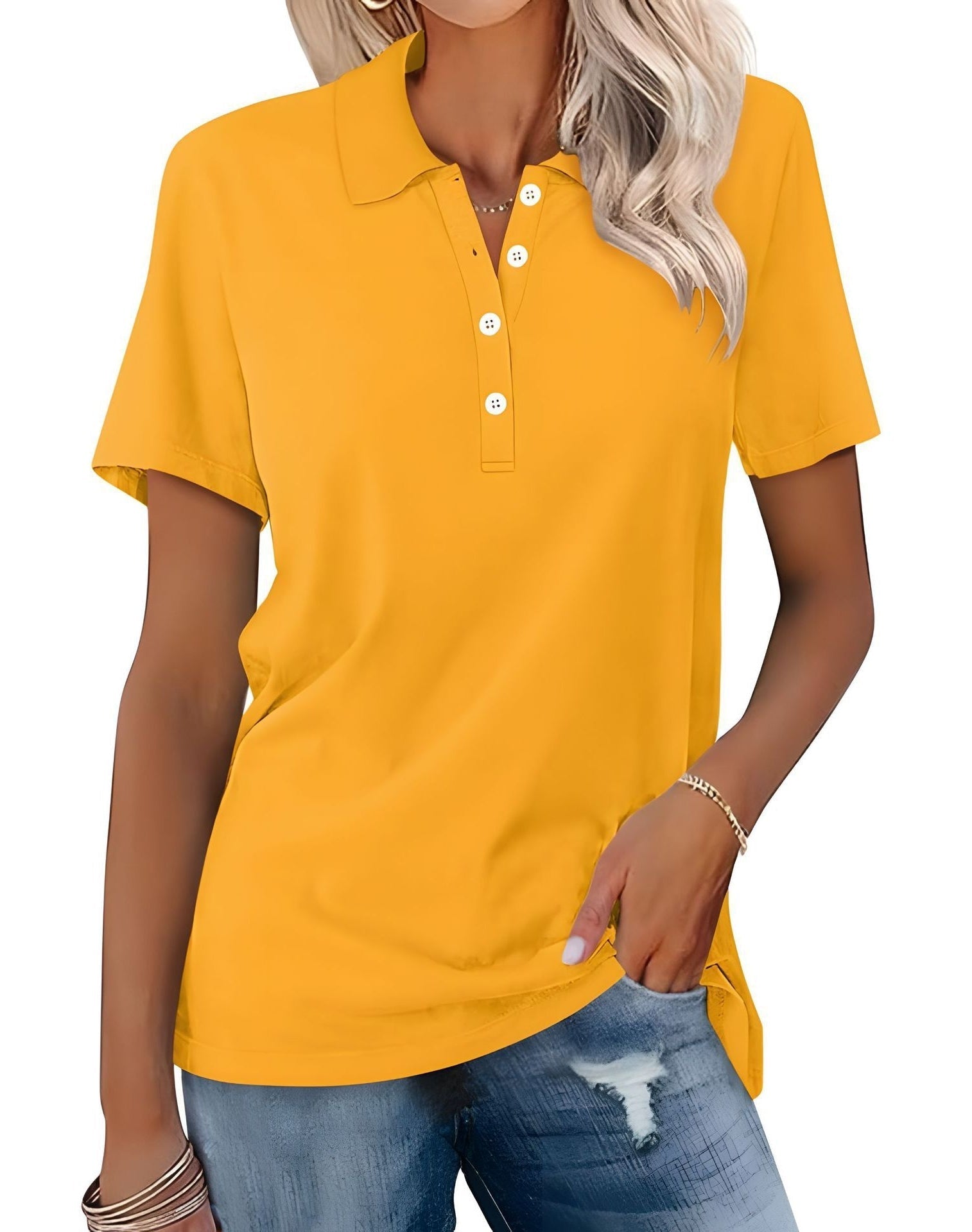 Teresa - Legeres Kurzarm-Poloshirt für Damen