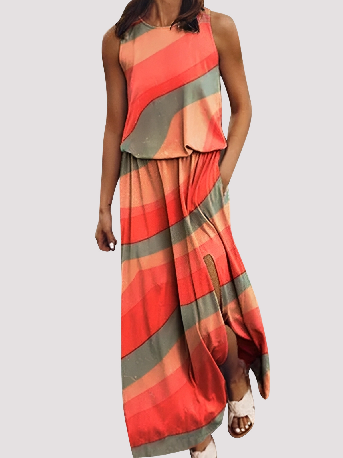 Halle - Stilvolles ärmelloses Damen-Maxikleid