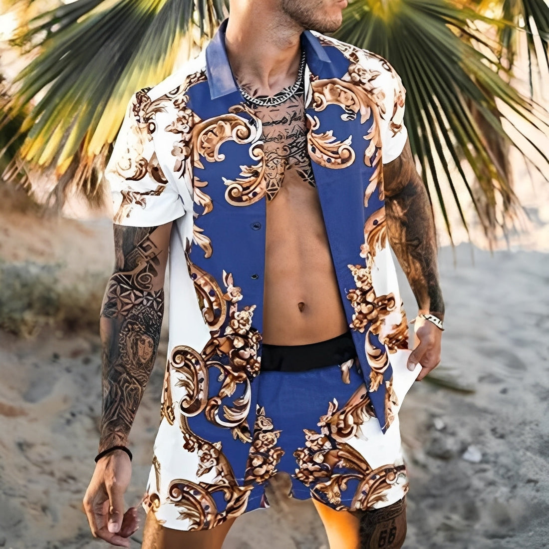 Lucas - Stilvolles Hawaiihemd-Set für Herren