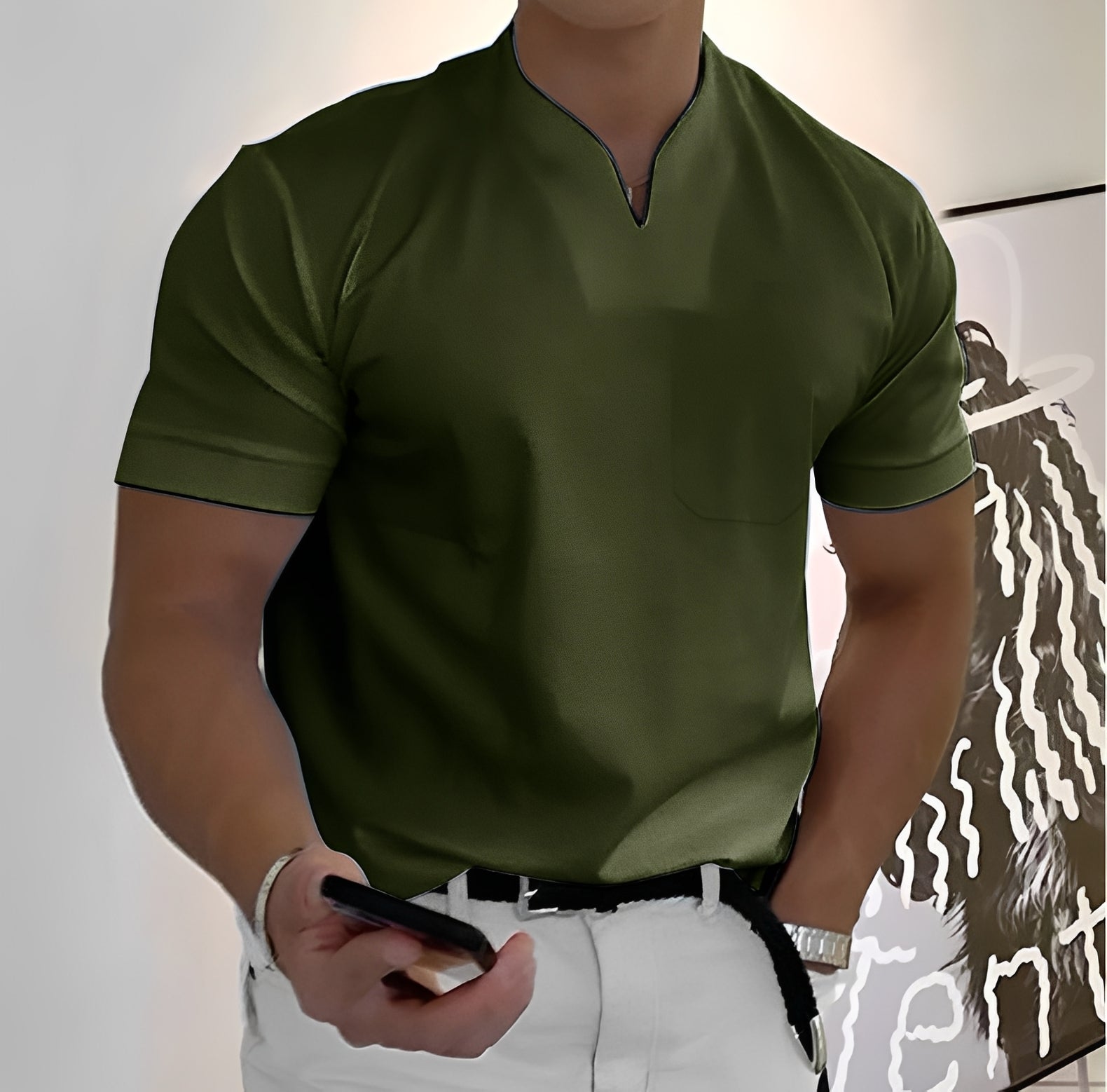 Joel - Herrenhemd mit elastischem Bund für einen lässigen Look
