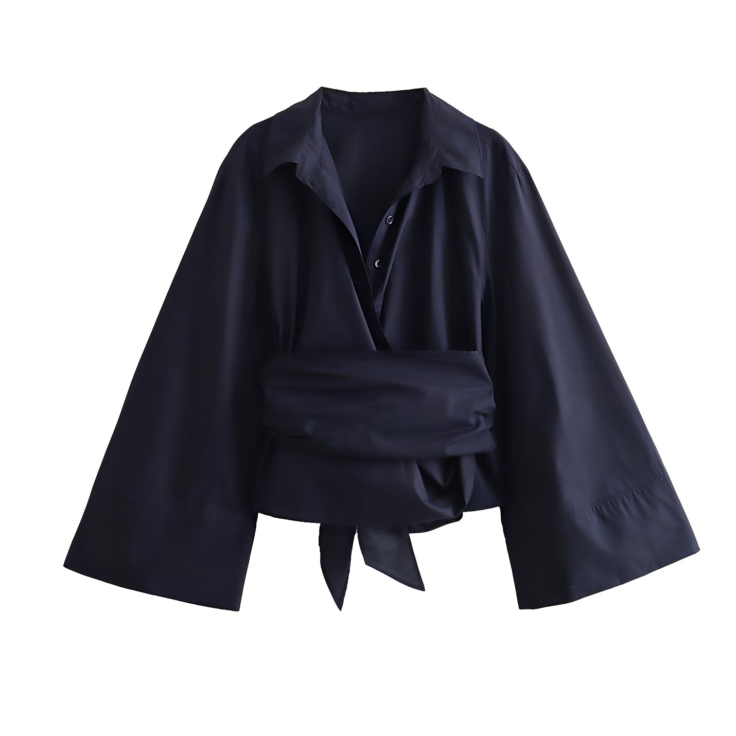 Shania - Elegantes, locker geschnittenes Oberteil für Damen mit Gürtel