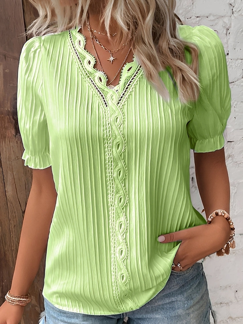 Kristina - Modische V-Ausschnitt-Bluse für Damen
