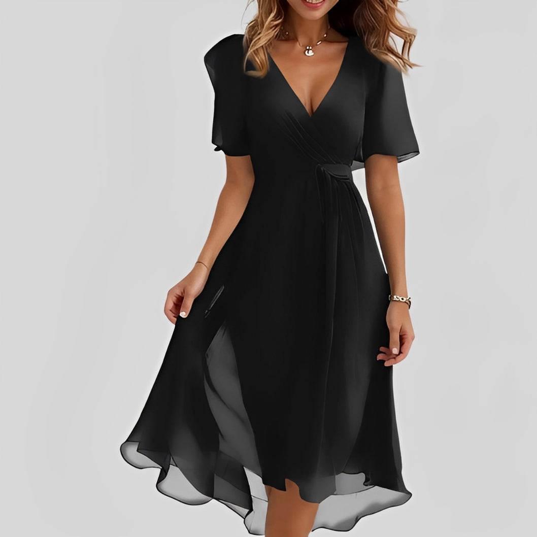 Emelia - Florales Chiffonkleid