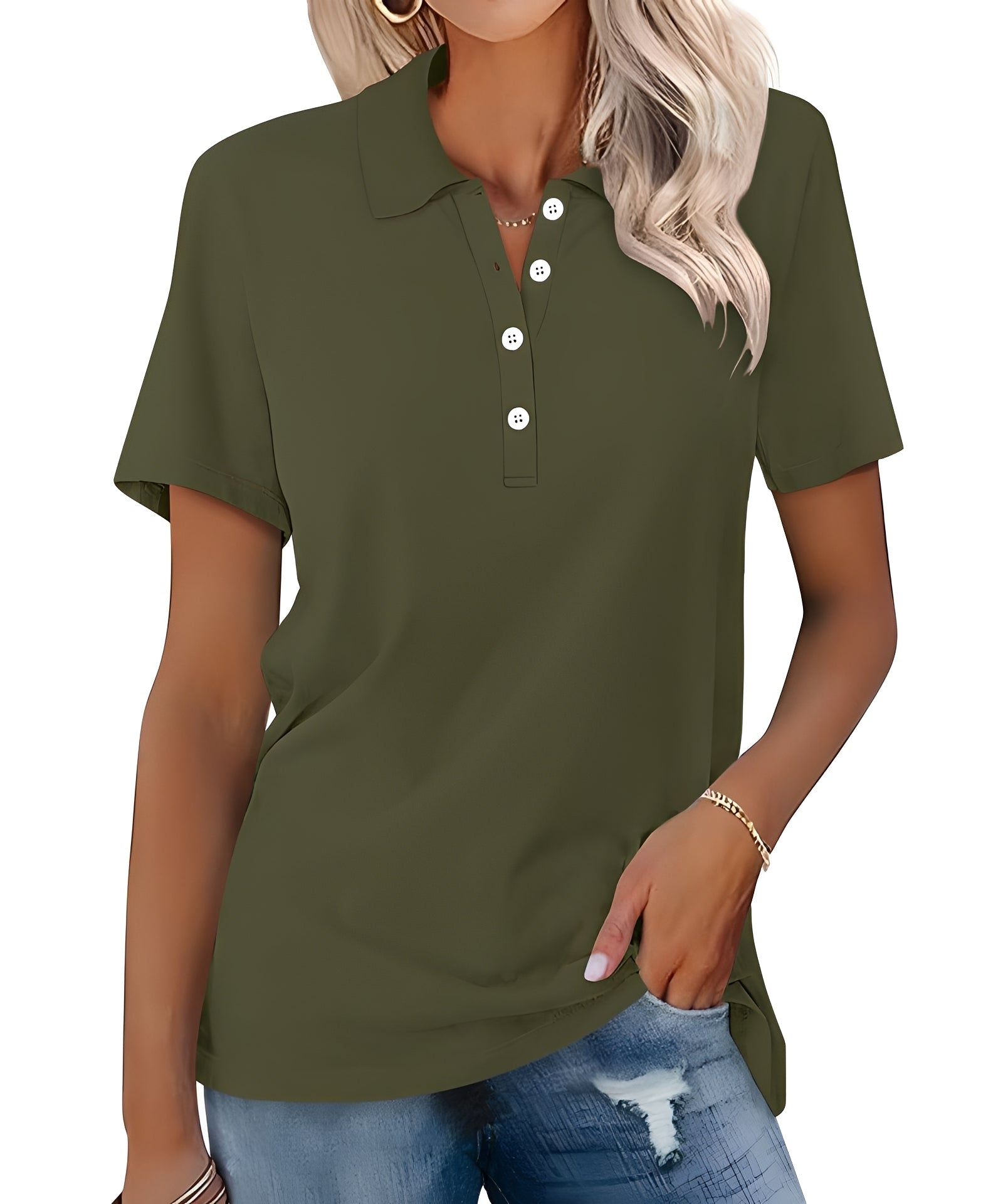 Amanda - Damen-Poloshirt mit kurzen Ärmeln für bequemen Tragekomfort