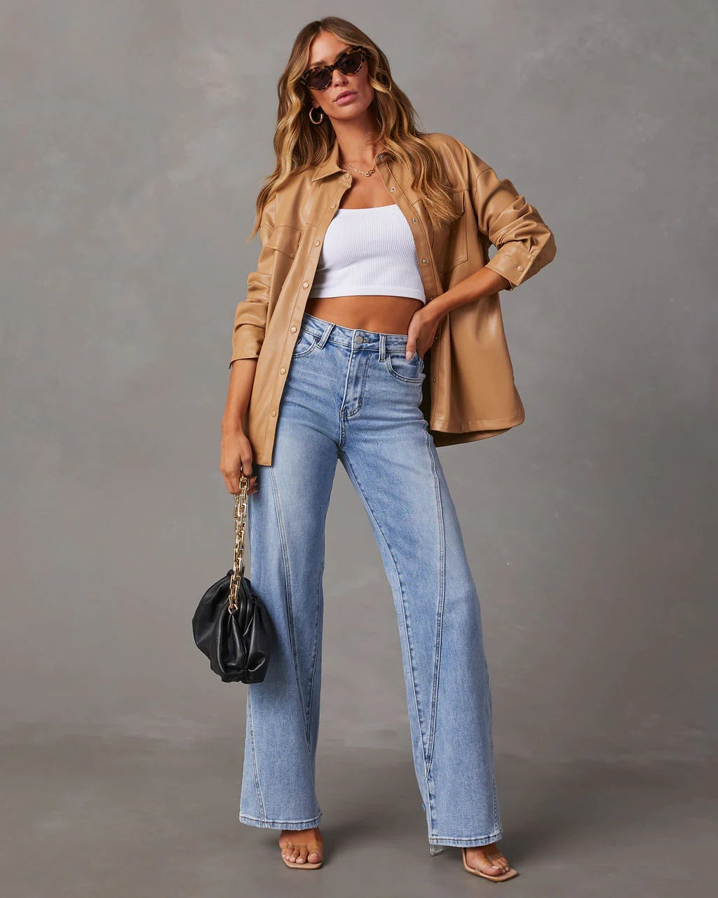 Rhian - Trendige, locker geschnittene Denim-Hose