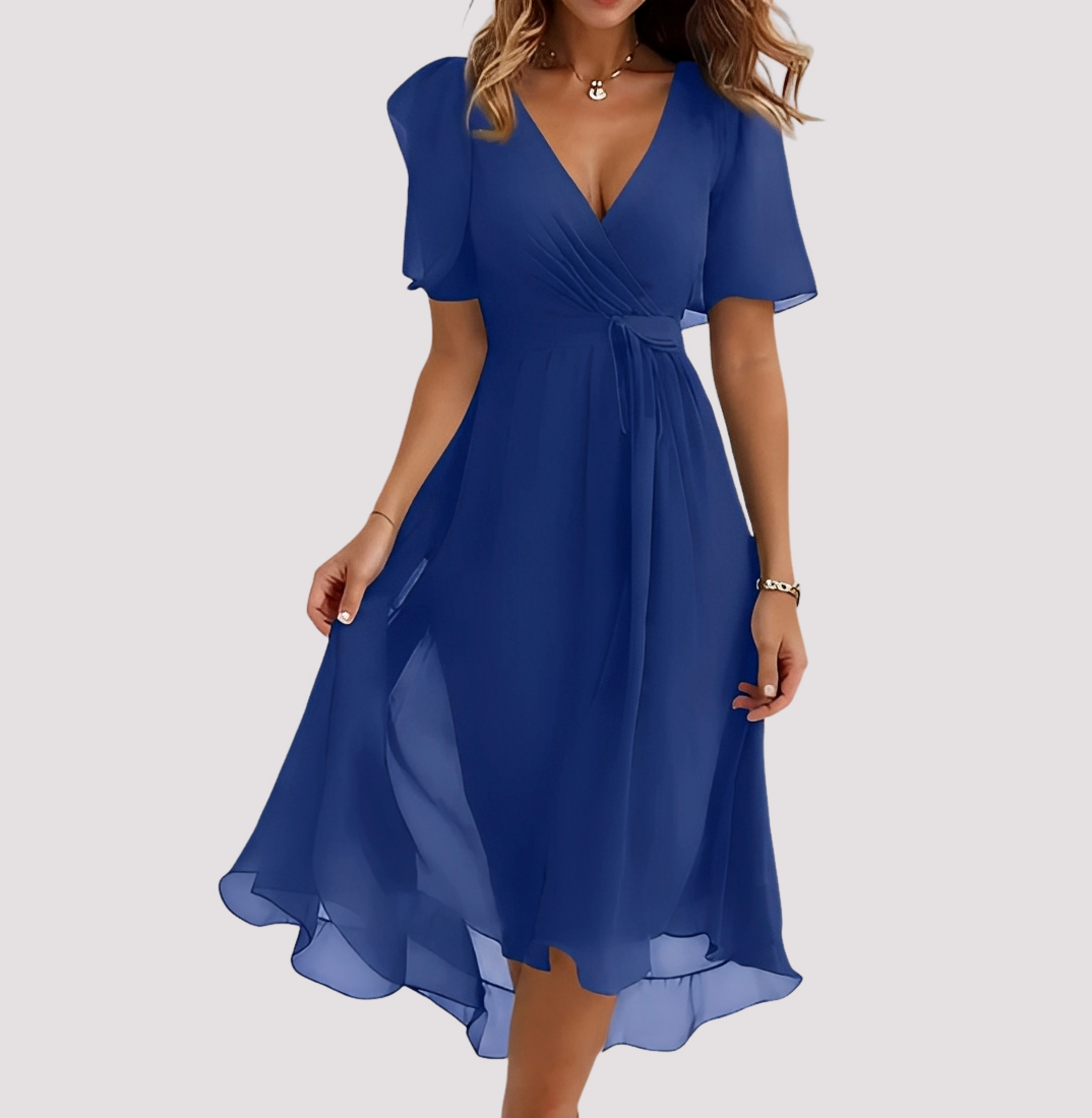 Rebecca - Damen-Midikleid mit elegantem Blumenmuster