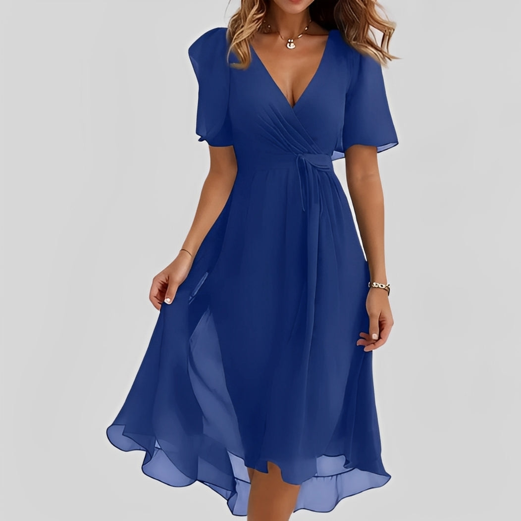 Emelia - Florales Chiffonkleid