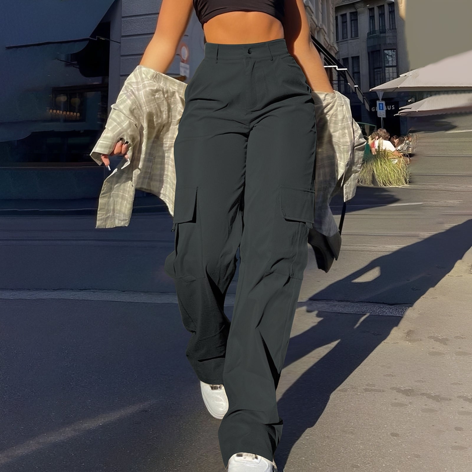 Sophie - Bequeme Cargohose mit hoher Taille für Damen