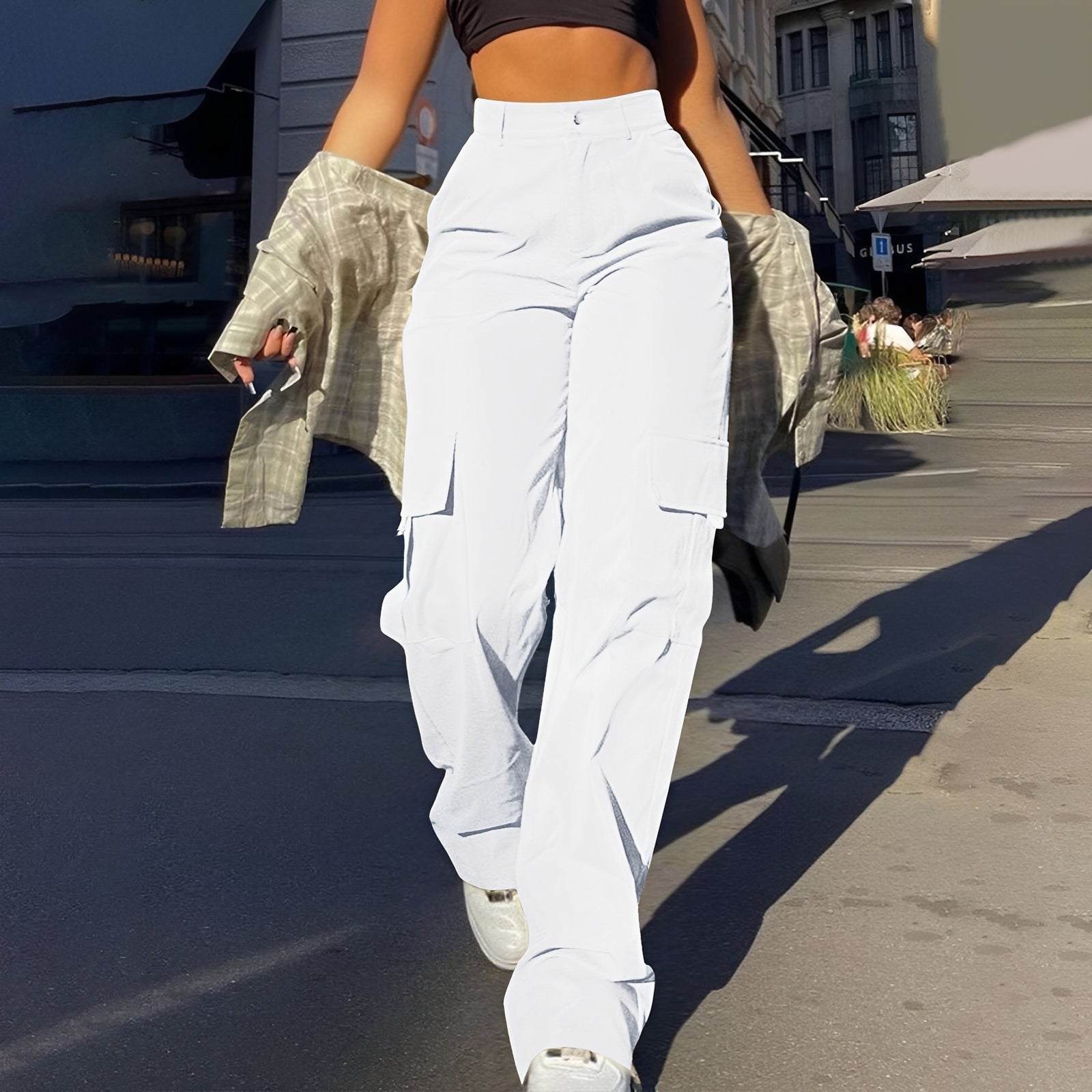 Sophie - Bequeme Cargohose mit hoher Taille für Damen