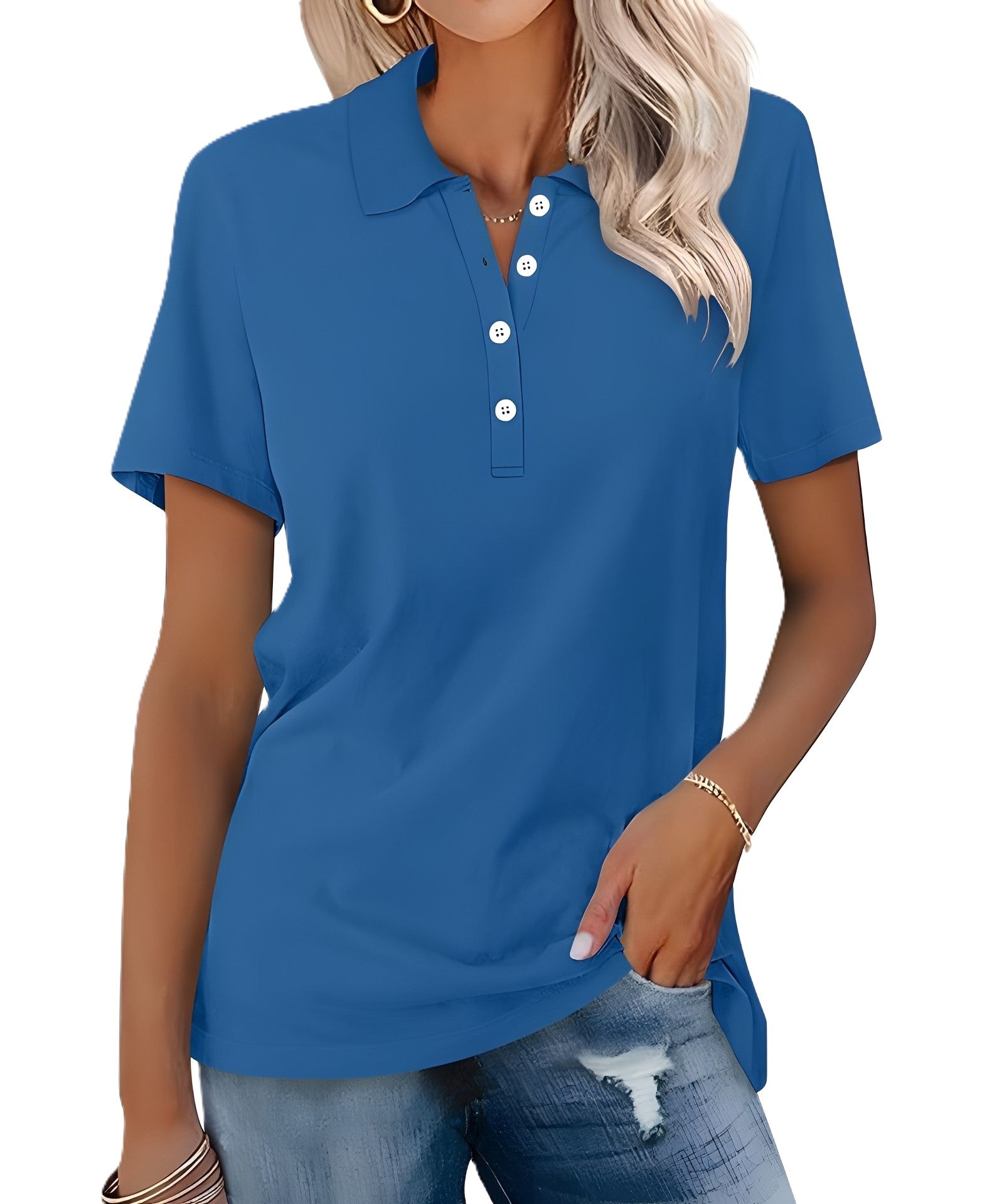 Amanda - Damen-Poloshirt mit kurzen Ärmeln für bequemen Tragekomfort