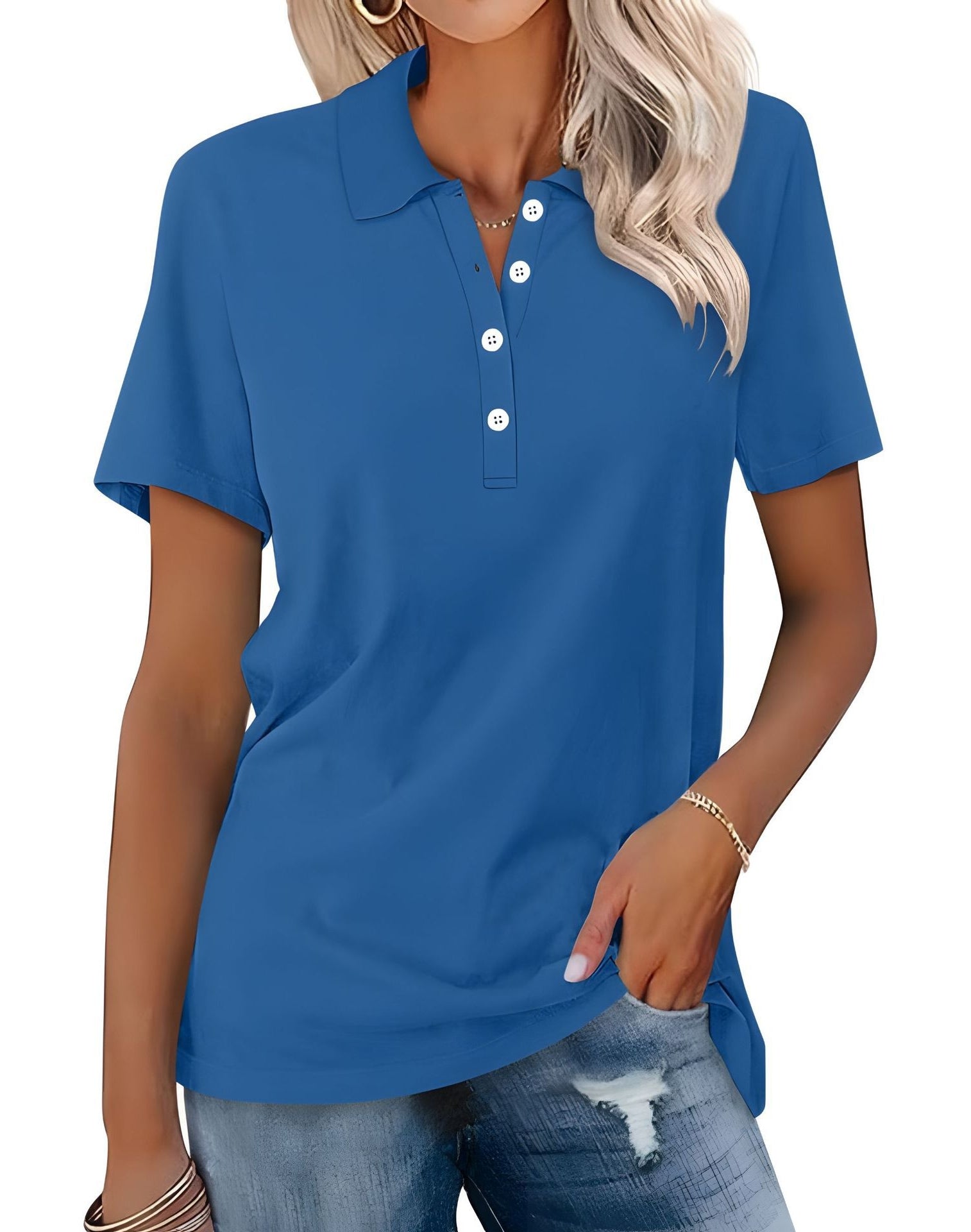 Teresa - Legeres Kurzarm-Poloshirt für Damen