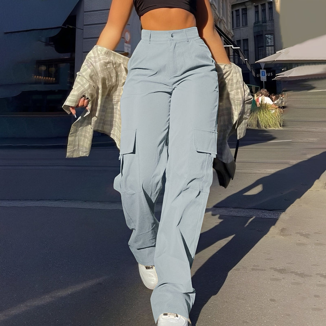 Sophie - Bequeme Cargohose mit hoher Taille für Damen