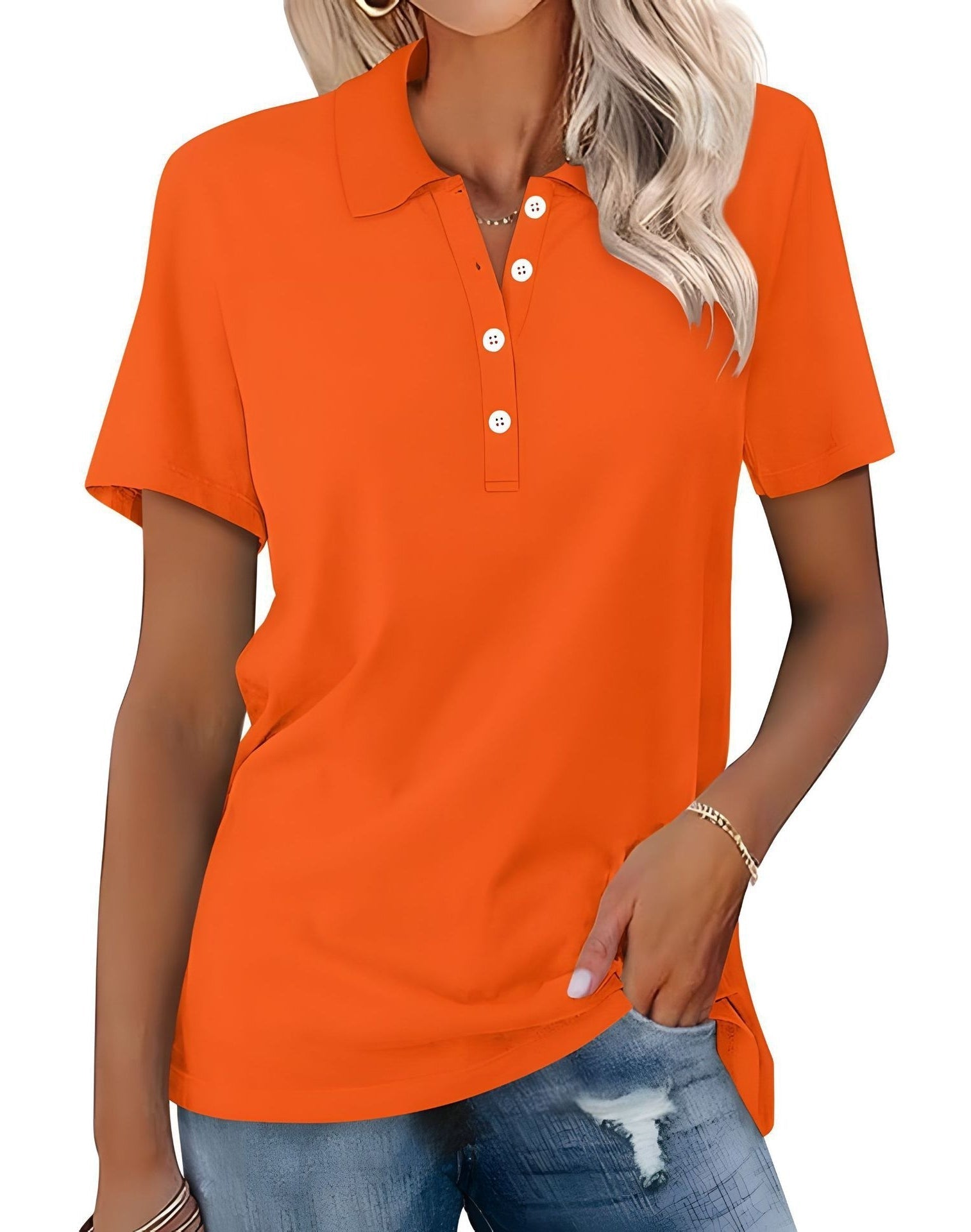 Teresa - Legeres Kurzarm-Poloshirt für Damen