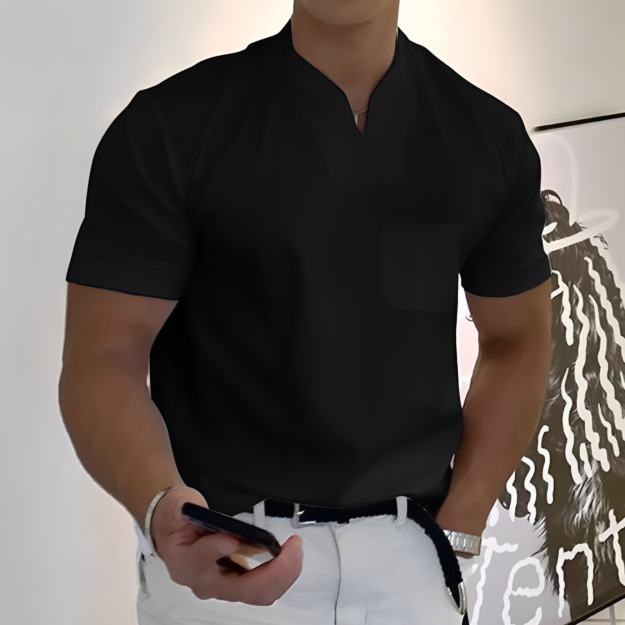Joel - Herrenhemd mit elastischem Bund für einen lässigen Look