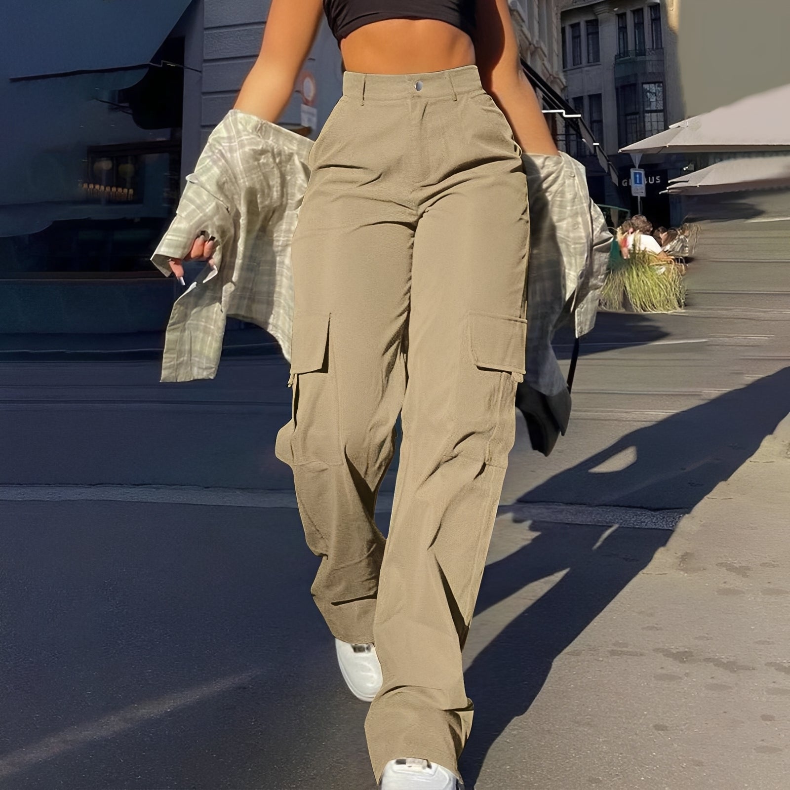 Sophie - Bequeme Cargohose mit hoher Taille für Damen