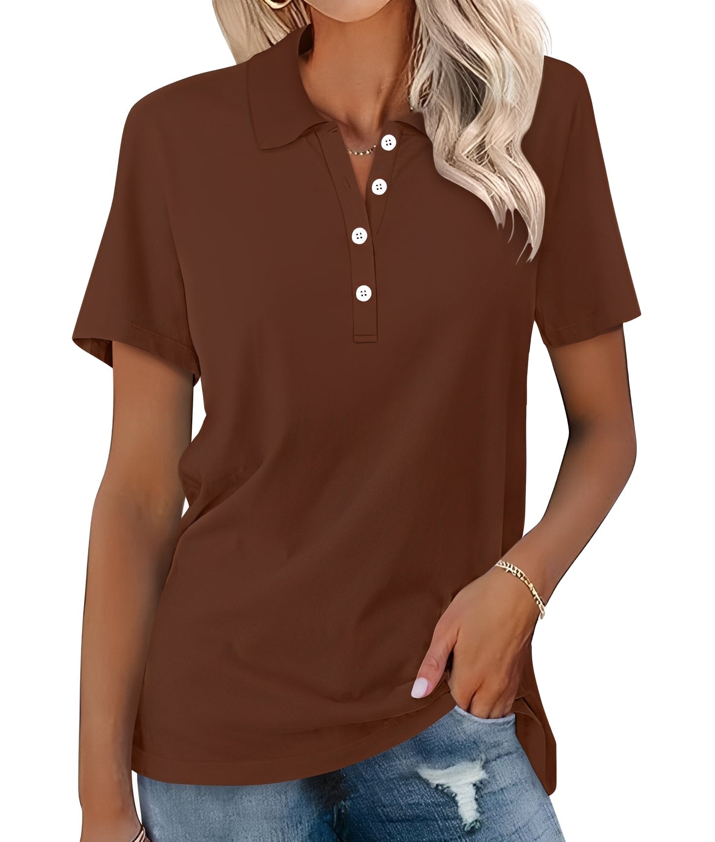 Amanda - Damen-Poloshirt mit kurzen Ärmeln für bequemen Tragekomfort