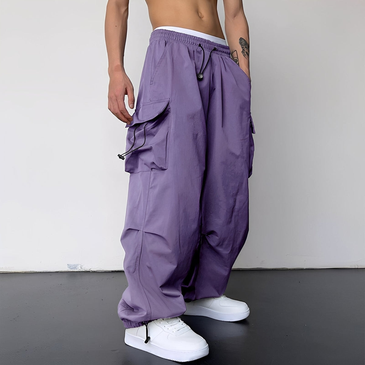 Kaleb - Modische Cargo-Hose mit weitem Bein