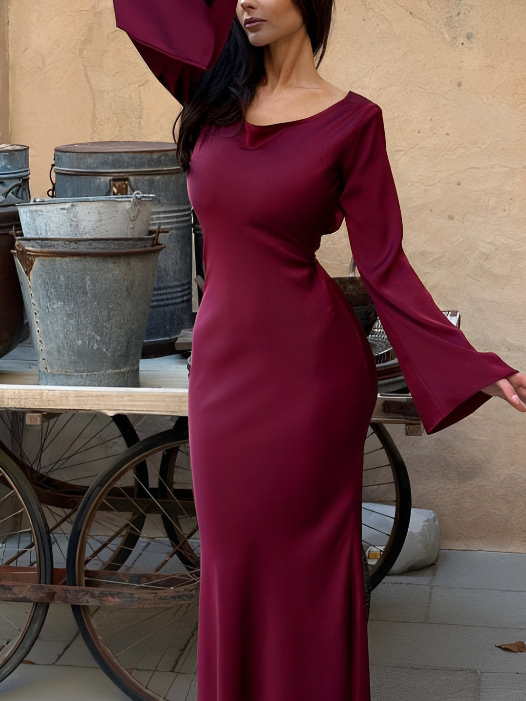 Josie - Komfortables Langarmkleid
