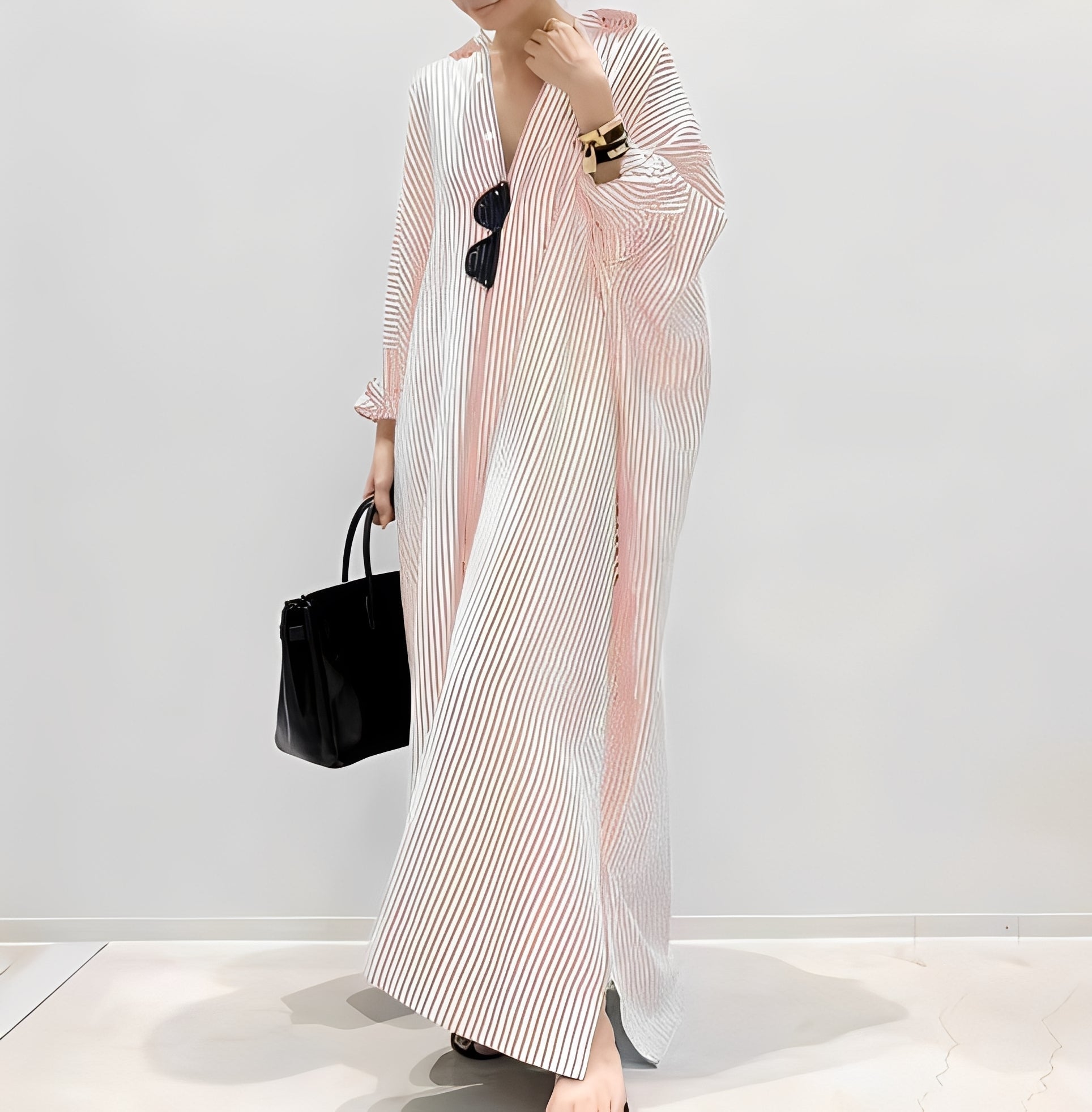 Jasmine - Modisches gestreiftes Hemdkleid für Damen