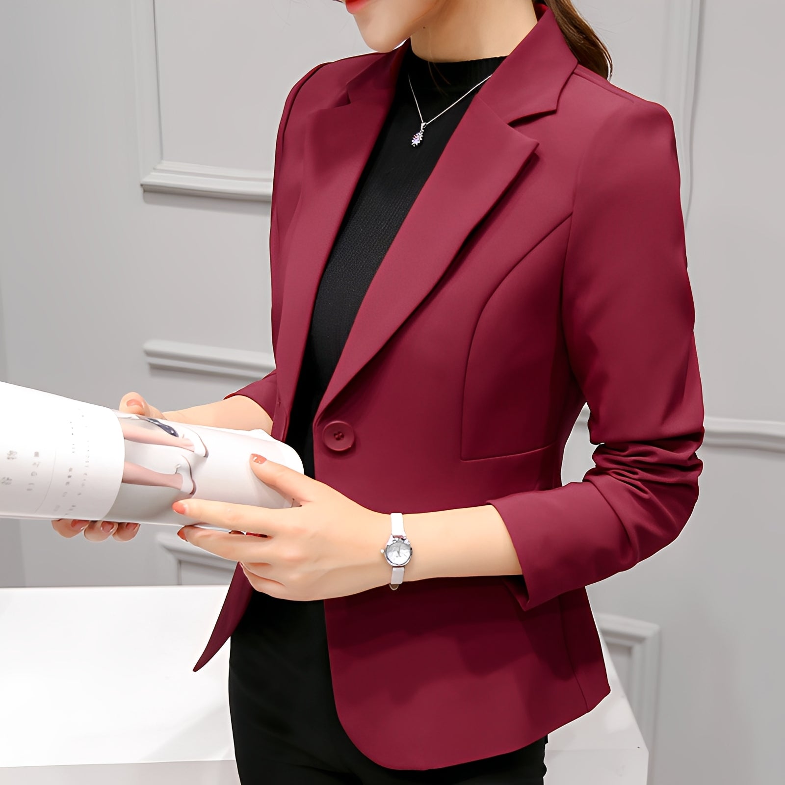 Lindy - Eleganter Damenblazer mit einem Knopf