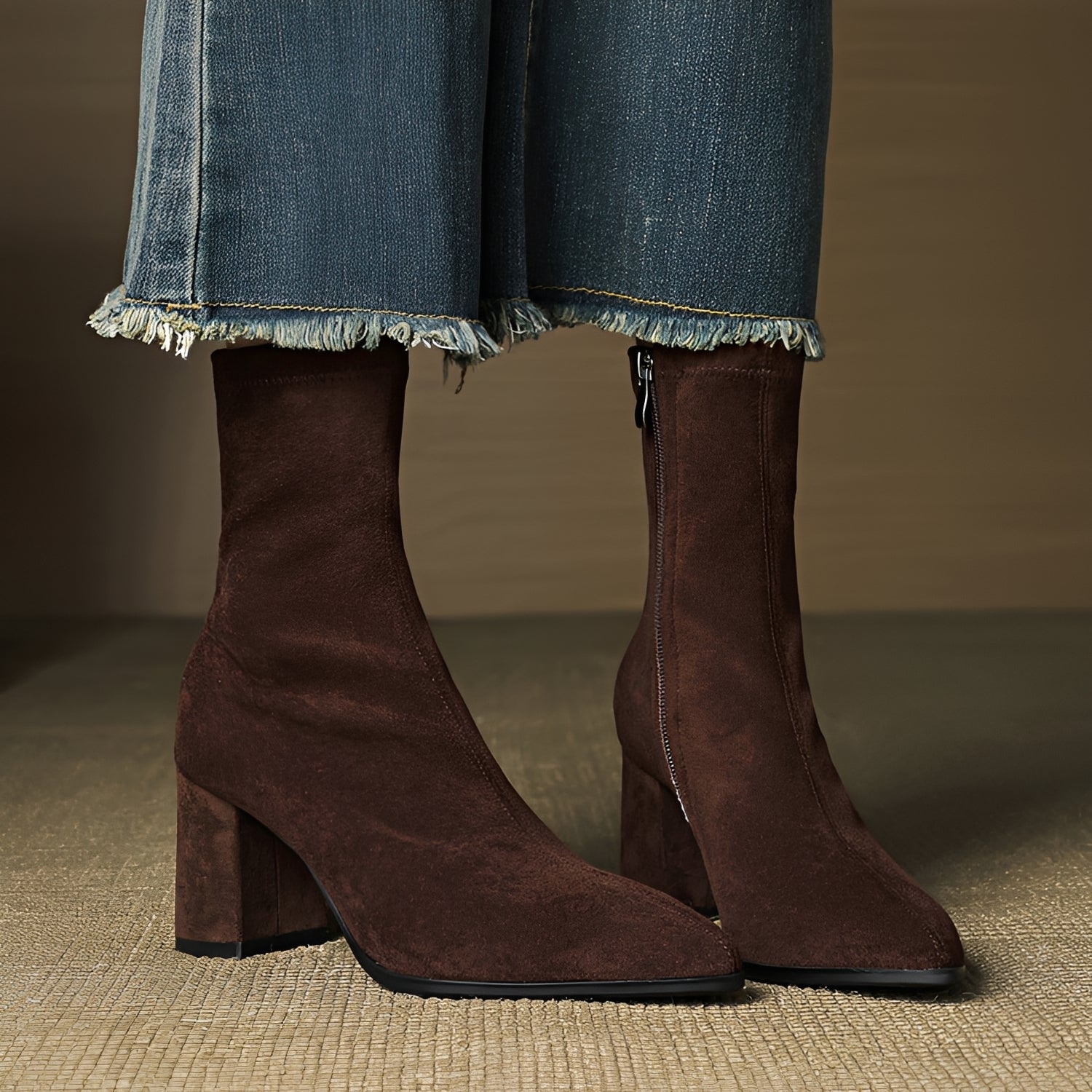 Mikayla - Komfortable Absatzstiefel mit Reißverschluss