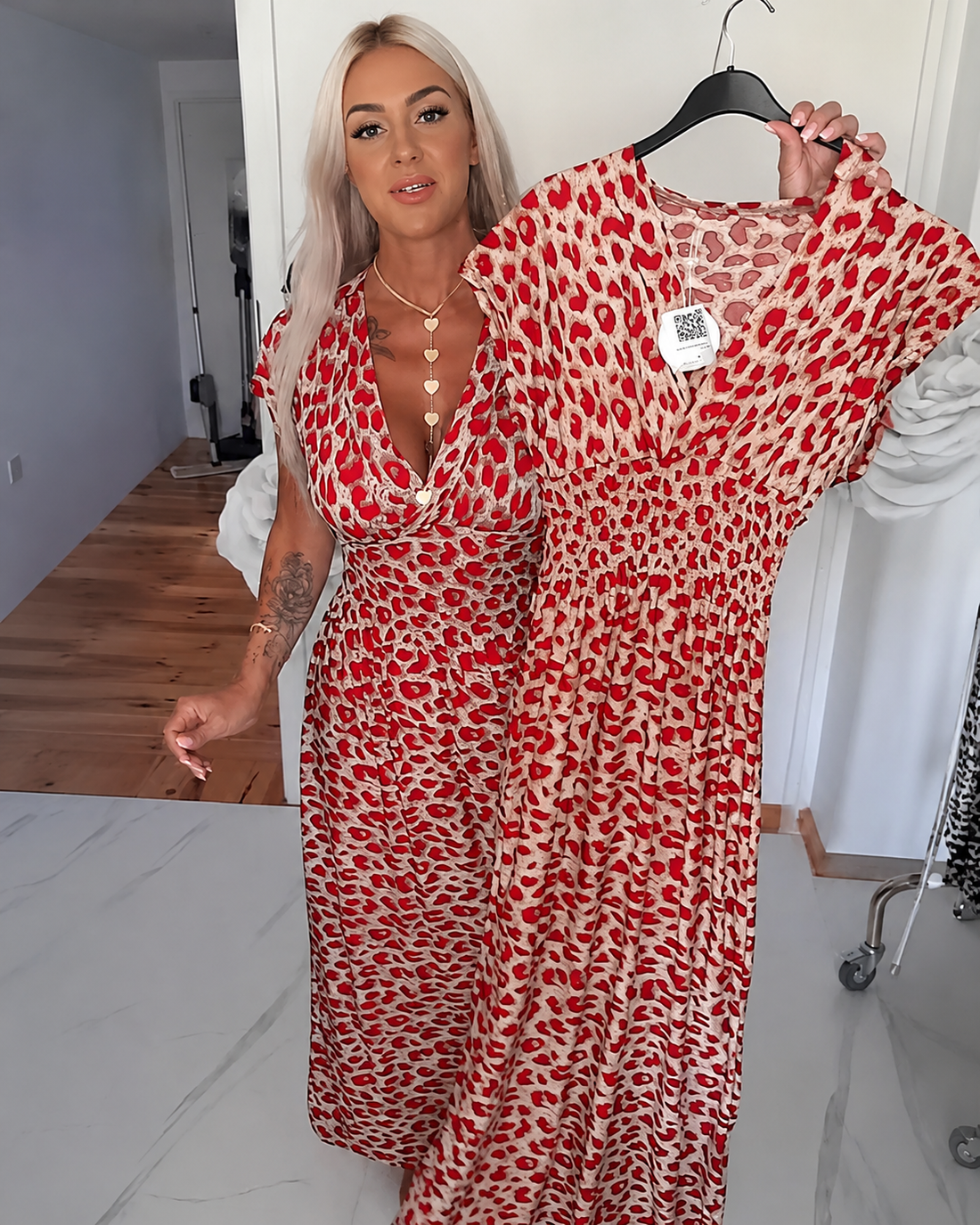 Dyshelle - Stilvolles Boho-Kleid mit V-Ausschnitt