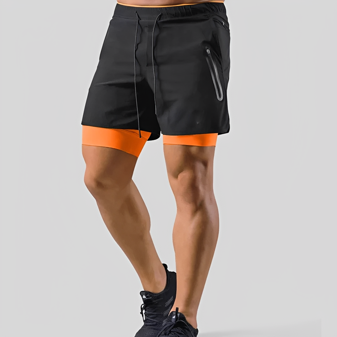 Steven - Kurze Hose für Herren - Doppelschicht für den Sport