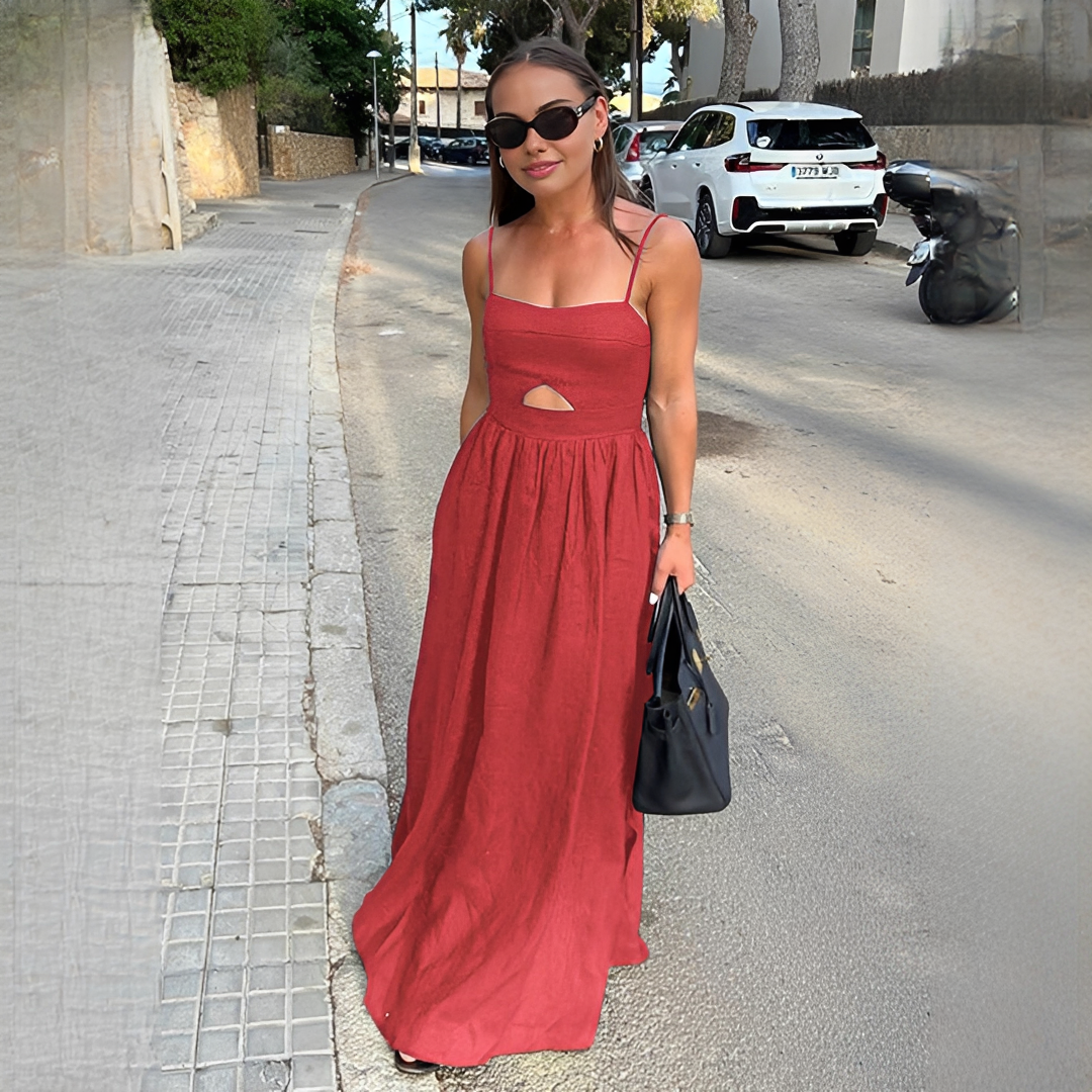 Meadel - Stilvolles ärmelloses Maxi-Kleid