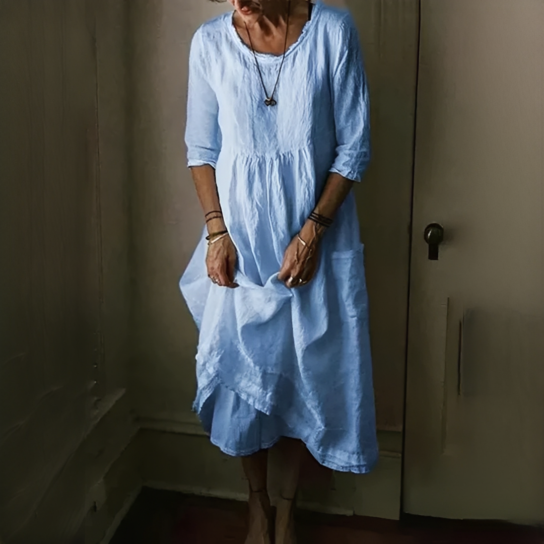 Aimee - Komfortables Plisseekleid