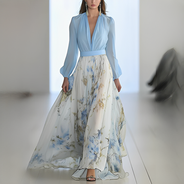 Mitchellie - Elegantes Damenkleid mit V-Ausschnitt