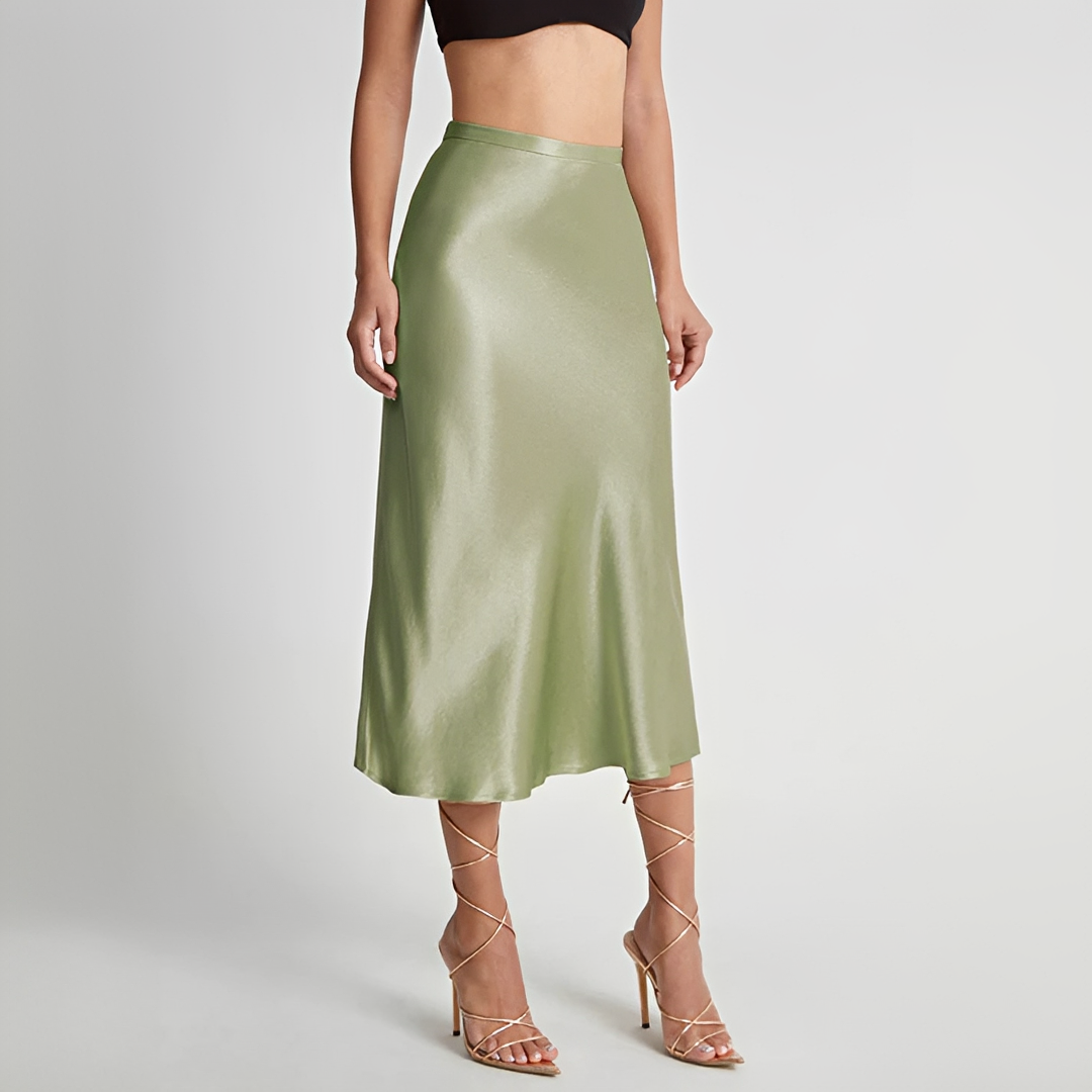 Emilia - Eleganter Midi-Rock mit hoher Taille