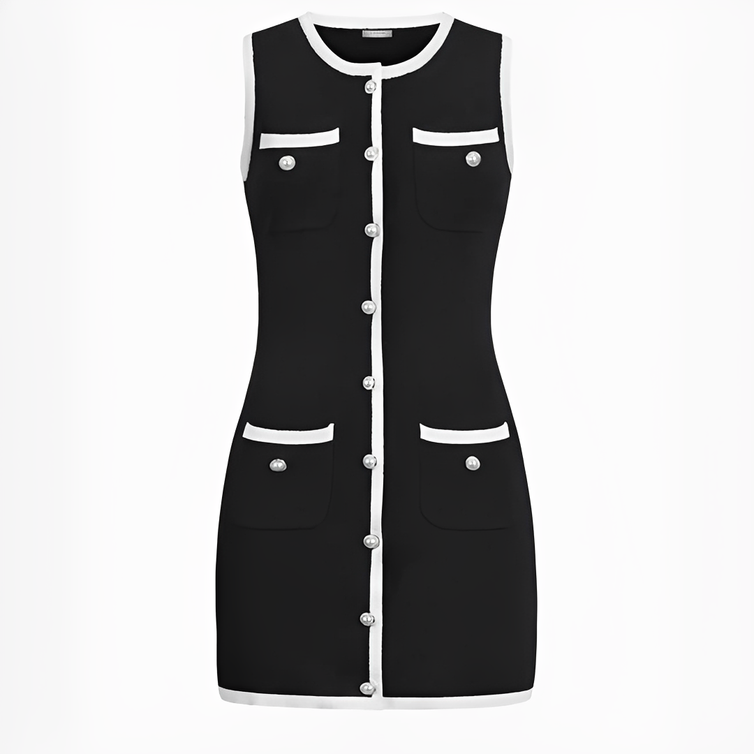 Delilah - Stilvolles ärmelloses kurzes Kleid