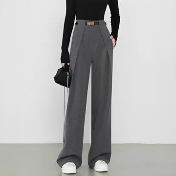 Hasmin - Schlichte gerade Hose mit Taschen
