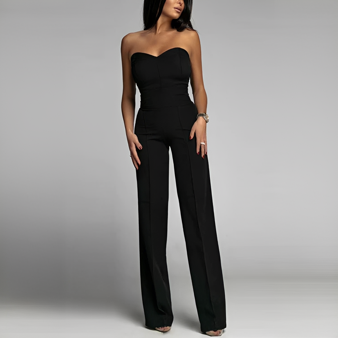 Meriam - Eleganter Damenoverall mit schulterfreiem Stil